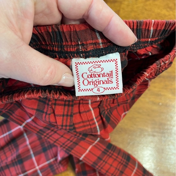 Vintage Cottontail Originals red black plaid school chalkboard 2 pc outfit 4 - Picture 8 of 9
